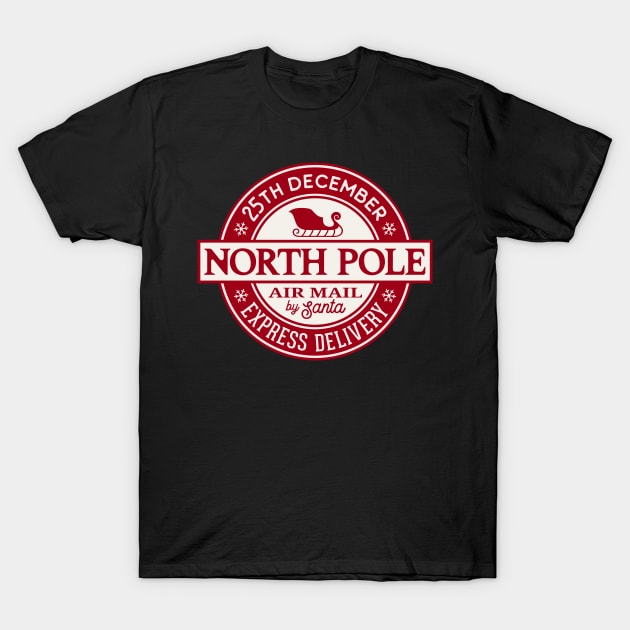 Nort Pole Air Mail T-Shirt by RFTR Design